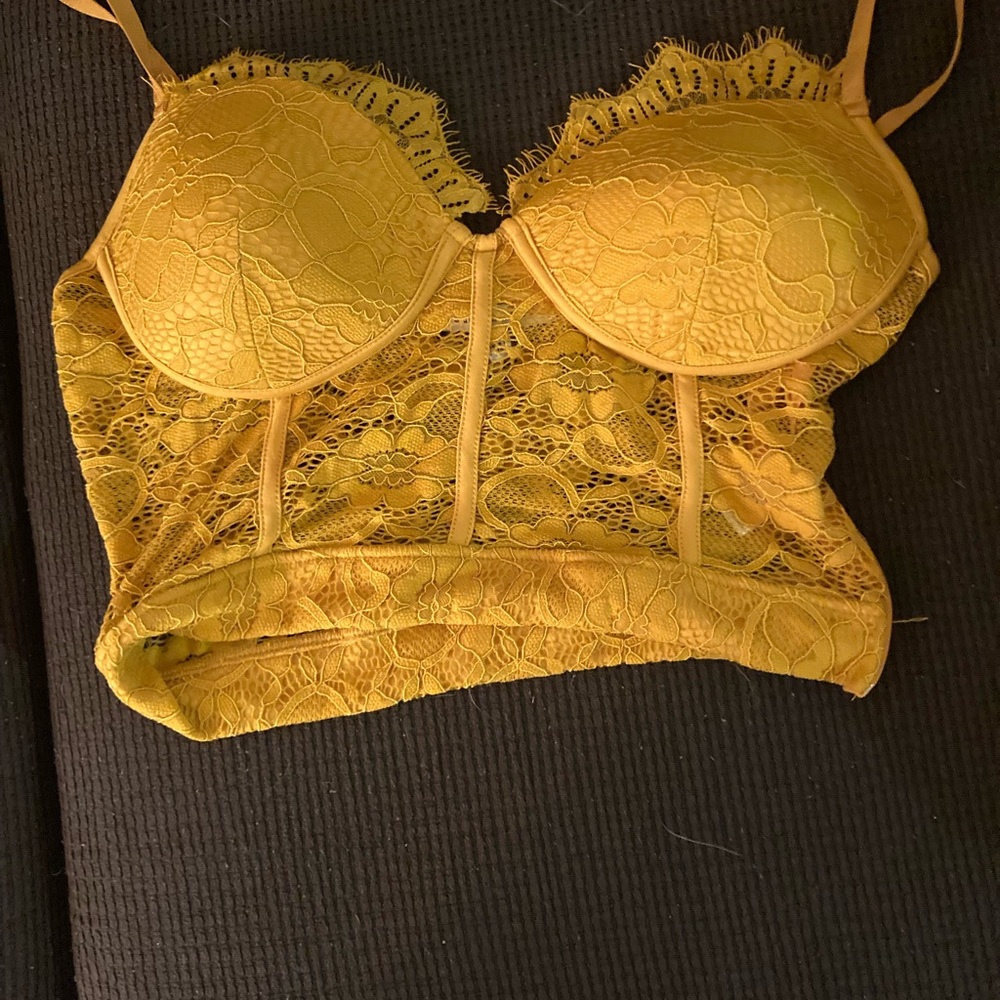 Yellow bra shirt